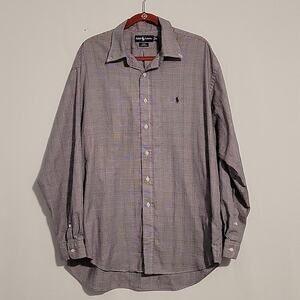 Ralph Lauren Blake button-down shirt men's size XL houndstooth preppy classic